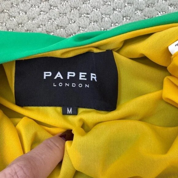 Paper London Green One Piece Swimsuit Braided Straps Low Back Size M - Picture 5 of 9